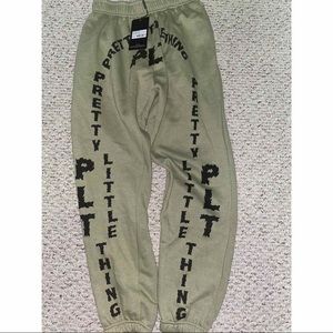 PRETTY LITTLE THING LOGO SWEATPANT JOGGERS